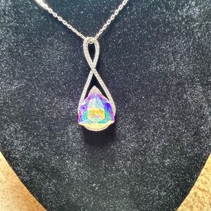 Elegant Silver Infinity Pendant Necklace